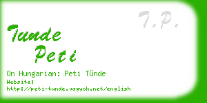 tunde peti business card
